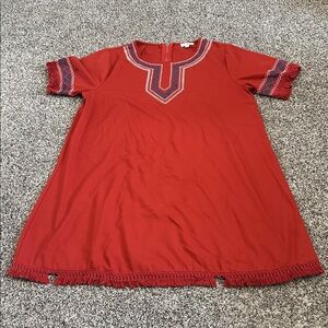 Umgee Rust Embroidered Fringe Dress (Some fringe missing) See Photo. Size Large